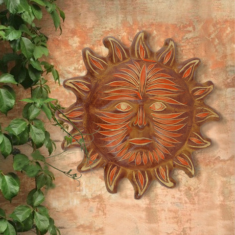Clay Sun, Clay Sun Face, Sun Face Wall Decor, Tuscan Sun Wall Decor