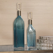 Tuscan Bottles, Tuscan Vase, Decorative Glass Bottles