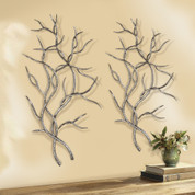 Iron Branches Wall Art, Iron Tree Branches Wall Art, Silver Branches Wall Art