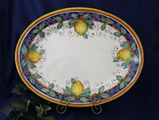 Italian Lemon Serving Platter, Deruta Alcantara Lemon Serving Platter
