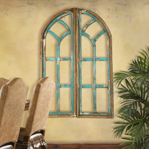 Tuscan Window Wall Grille, Architectural Window Wall Plaque