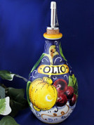 Tuscan Lemons Grapes Olive Oil Bottle