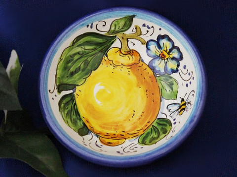 Tuscan Lemons Bees Olive Oil Dipping Bowl