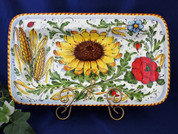 Tuscan Sunflower & Poppies Serving Platter