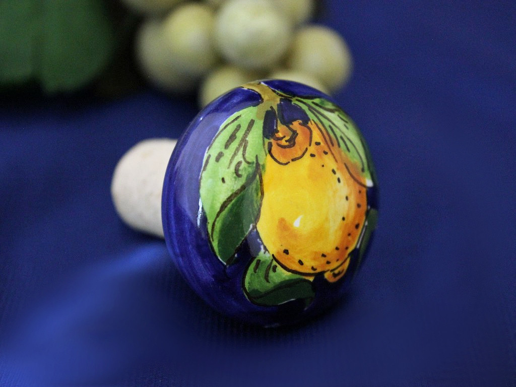 Bellasoleil Com Tuscan Lemons Wine Stopper