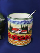 Italian Ceramic Pen Cup Toothbrush Holder, Italian Ceramic Wine Goblet Cup