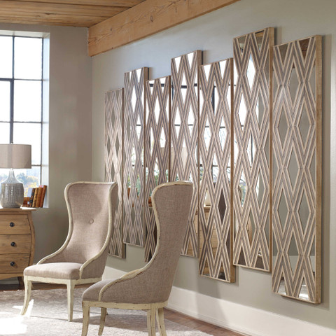 Mirrored Wall Panel, Wood & Mirror Wall Panel