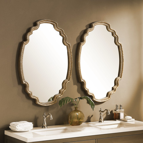 French Tuscan Oval Mirror