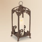 Tuscan Style Lantern, Metal Scroll Lantern