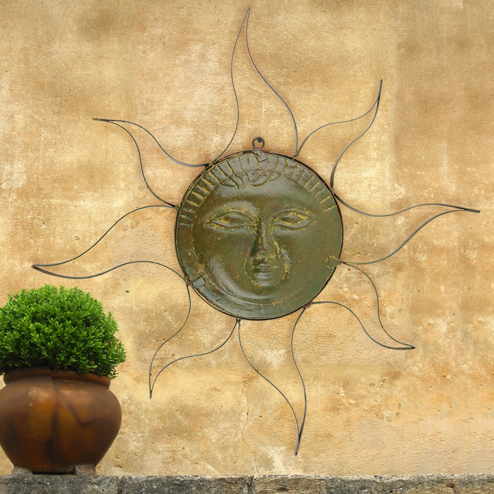 BellaSoleil Sedona Sun Clay Iron Wall Decor Green bellasoleil-sedona-sun-clay-iron-wall-decor-green