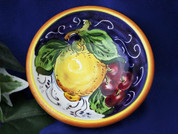 Tuscan Grapes Lemons Olive Oil Dipping Bowl