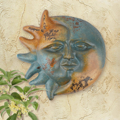 Clay Sun Face Eclipse, Tuscan Sun Wall Decor