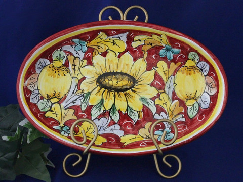 Tuscan Sunflower Lemons Serving Dish