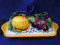 Italian Lemons Grapes Butter Dish