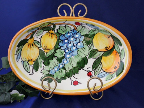 Tuscan Fruit Oval Dish