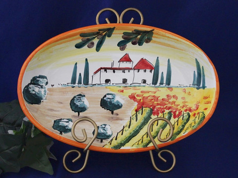 Tuscany Landscape Serving Dish