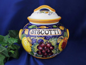 Tuscan Lemons Grapes Biscotti Jar Canister