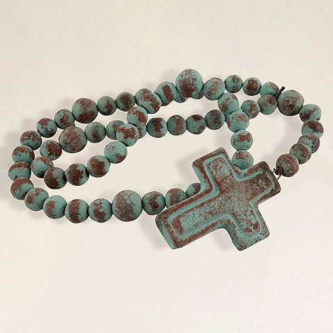 Farmhouse Clay Rosary Beads, Rustic Rosary Beads