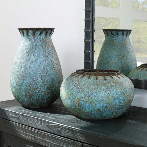 Turquoise Terracotta Vases