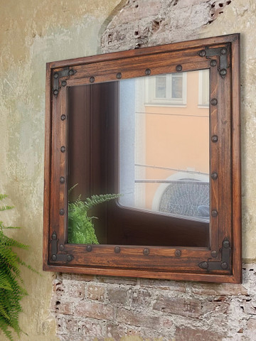 Baja Rustic Wooden Mirror