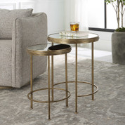 Brushed Gold Nesting Tables