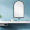 Arched Monterrey Metal Mirror Black