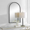 Arched Monterrey Metal Mirror Black