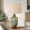 Olive Green Glass Lamp
