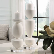 Valencia Thassos Marble Candle Holders