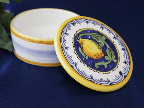 Italian Ceramic Trinket Box, Italian Ceramic Box