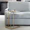 Belle White Marble Gold Accent Table