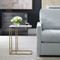 Belle White Marble Gold Accent Table