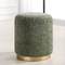 Lucia Green Chenille Ottoman