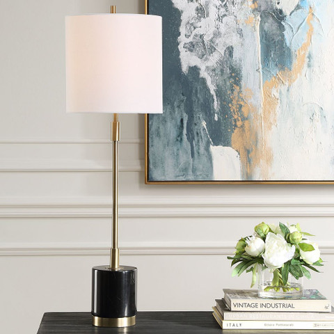Ebonmere Black Marble Buffet Lamp