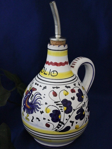 Gallo Rooster Olive Oil Bottle, Deruta Orvieto Olive Oil Bottle