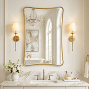Florence Curved Gold Mirror