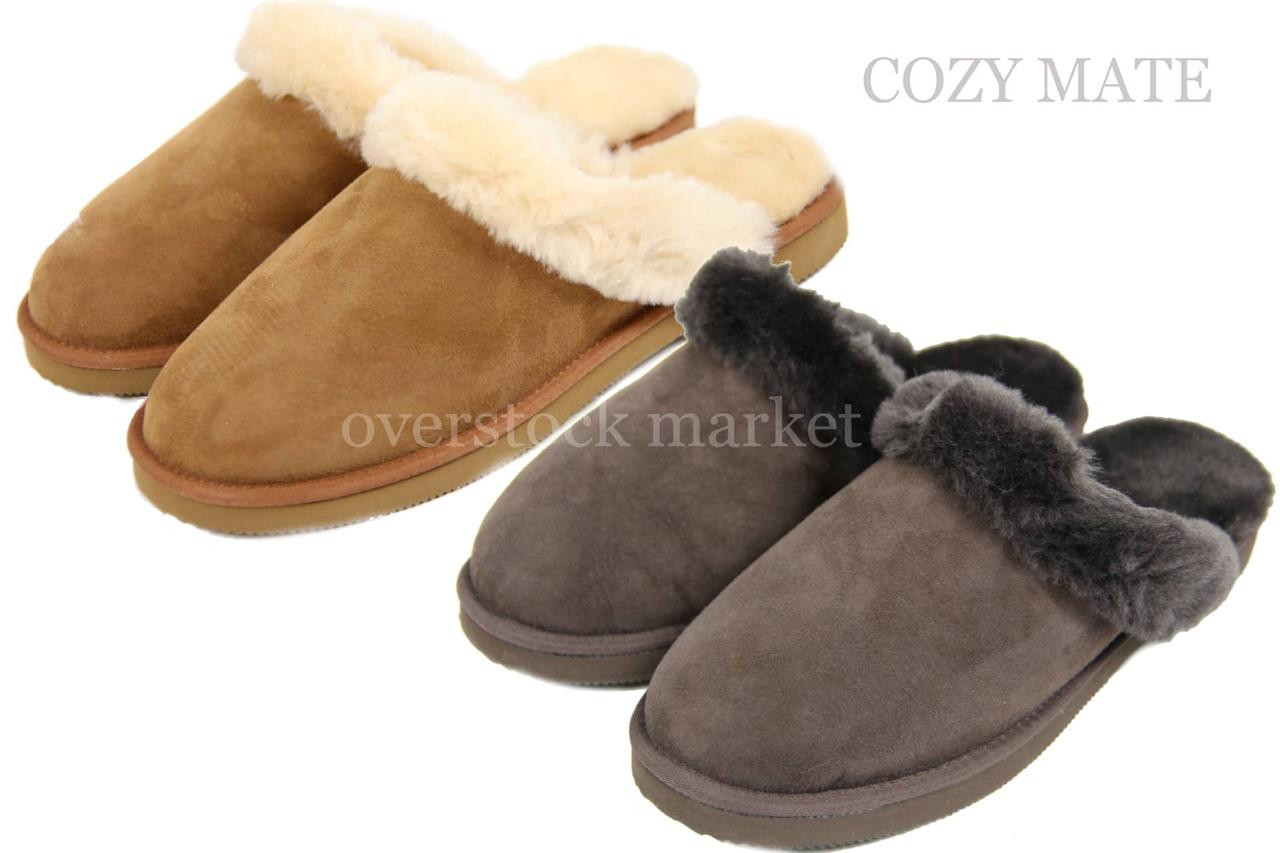 shearling wool slippers