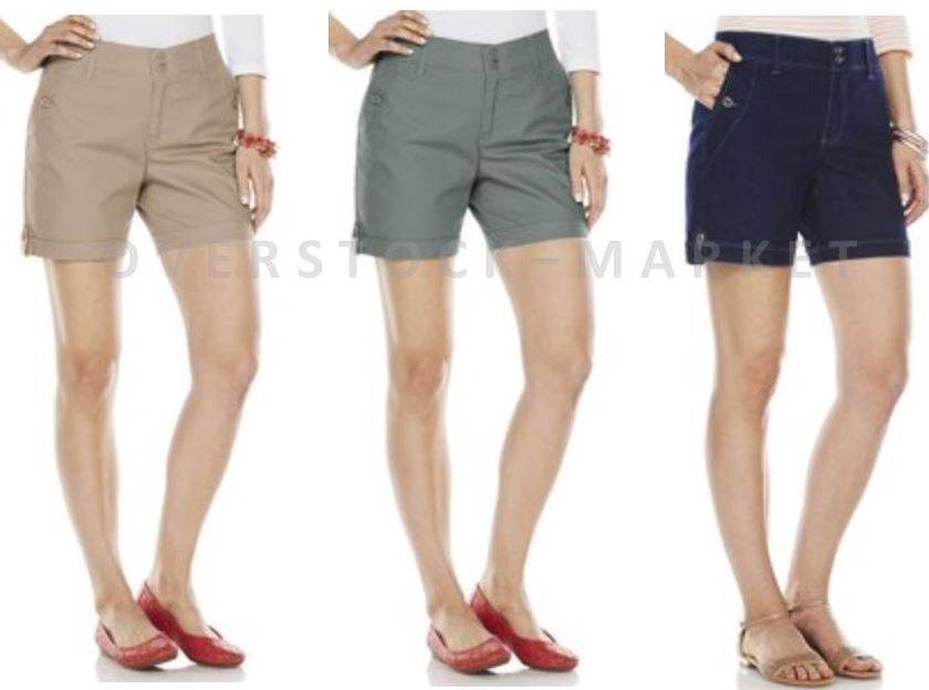 gloria vanderbilt casuals elastic waist shorts