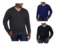  MENS GREG NORMAN SIGNATURE SERIES 100% COTTON V-NECK SWEATER!