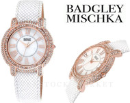 Badgley Mischka BA/1354WMWT Swarovski Crystal Accented Bracelet Watch