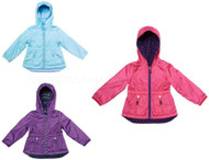LONDON FOG GIRLS REVERSIBLE ANORAK HOODED JACKET