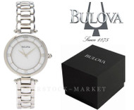 Bulova Stainless Steel Mother of Pearl Dial Quartz Watch 96L185