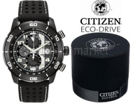 Mens Citizen CA0467-46E Eco-Drive Black Ion Plated Chronograph Watch
