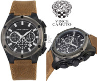 Vince Camuto Brown Leather Strap Chronograph Watch! VC/1064BKBN 