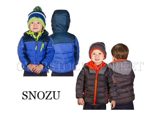 Boys Snozu Puffer Fleece Lined Jacket Coat W Fleece Lined Knit