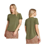 NEW! WOMENS A NEW DAY SHORT SLEEVE SANDWASHED CREWNECK T-SHIRT! SO SOFT! VARIETY