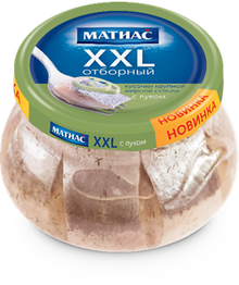 Herring Fillet Pieces XXL Selected with Onions in a jar (260g pack)