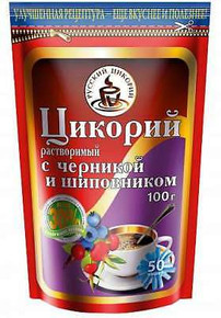 Русский цикорий, Chicory with bilberry and dog rose soluble (100g)