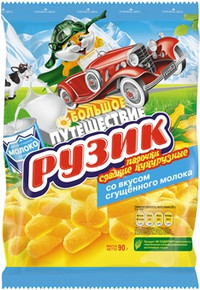 Рузик, Corn sticks with condensed milk flavor (90g)