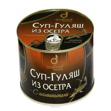 Ecofood, Sturgeon goulash soup with Сhampignons (530g)